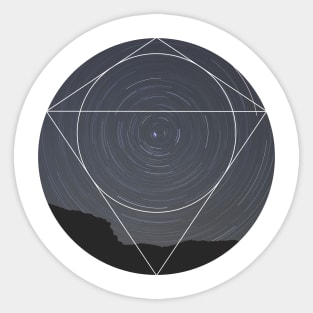 Spinning Universe Geometric Photography Sticker